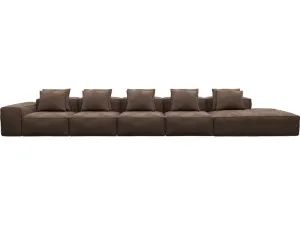 Riley Muse Chocolate Modular Sofa - 1x Arm, 4x Armless, 1x Right Terminal by James Lane, a Sofas for sale on Style Sourcebook