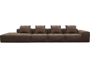 Riley Muse Chocolate Modular Sofa - 1x Arm, 3x Armless, 1x Left Terminal by James Lane, a Sofas for sale on Style Sourcebook