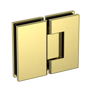 Boston Heavy Duty Large Glass to Glass 180 Degree Inline Hinge -Polished Gold by Estelle, a Bathroom Fixtures for sale on Style Sourcebook