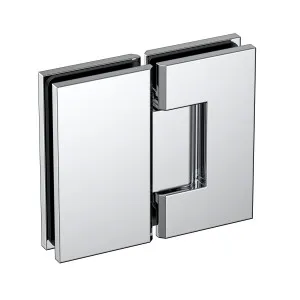 Extra Heavy Duty Large Glass to Glass 180 Degree Inline Hinge - Satin Chrome by Estelle, a Bathroom Fixtures for sale on Style Sourcebook