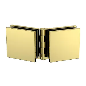 Adjustable Angle Glass to Glass Bracket with 50mm Cover Plate - Polished Gold by Estelle, a Bathroom Fixtures for sale on Style Sourcebook