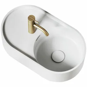 Omvivo Lune 510 Wall or Bench Mounted Right Hand Basin LUVSS510RHB1TH by Omvivo, a Basins for sale on Style Sourcebook