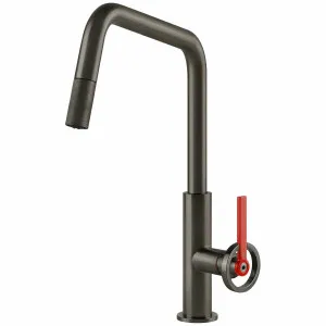 Gessi Officine V Pull Out Kitchen Mixer Tap 60203BMB by Gessi, a Kitchen Taps & Mixers for sale on Style Sourcebook