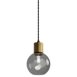 Lighting Republic Parlour Sphere Glass Pendant with Aged Brass Suspension Smoke by Lighting Republic, a Pendant Lighting for sale on Style Sourcebook