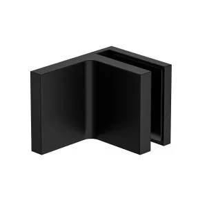 Stealth Wall to Glass 90 Degree Clamp with Leg and Cover Plate - Matte Black by Estelle, a Bathroom Fixtures for sale on Style Sourcebook