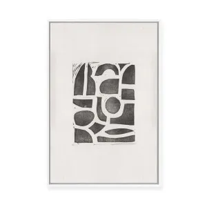 Lino Cut Abstract No.1 | Framed Canvas by Alisa Galitsyna, a Painted Canvases for sale on Style Sourcebook