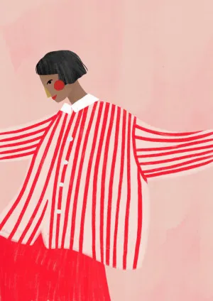 The Woman with the Red Stripes by ARTHOUSEco, a Prints for sale on Style Sourcebook