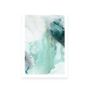 Folding Teal Sheer II by ARTHOUSEco, a Prints for sale on Style Sourcebook