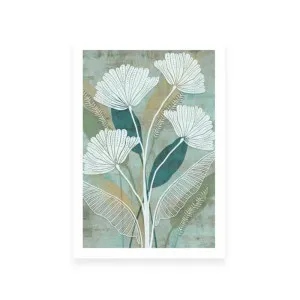 White Linear Floral III by ARTHOUSEco Luxe, a Prints for sale on Style Sourcebook