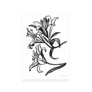 Ink Lilies II by ARTHOUSEco Luxe, a Prints for sale on Style Sourcebook