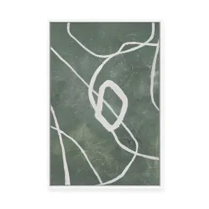 Green Grafica | Framed Canvas by Design Fabrikken, a Painted Canvases for sale on Style Sourcebook