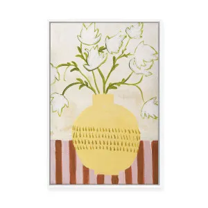 Yellow Vase | Framed Canvas by Design Fabrikken, a Painted Canvases for sale on Style Sourcebook