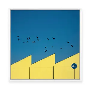 Urban Minimalism | Yellow | Framed Canvas by Inge Schuster, a Painted Canvases for sale on Style Sourcebook