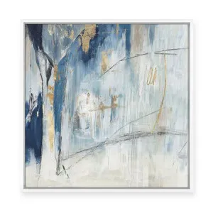 Navy Golden Shine II | Framed Canvas by Luxe Canvas, a Painted Canvases for sale on Style Sourcebook
