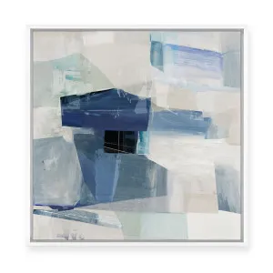 Blue Dimension II | Framed Canvas by Luxe Canvas, a Painted Canvases for sale on Style Sourcebook