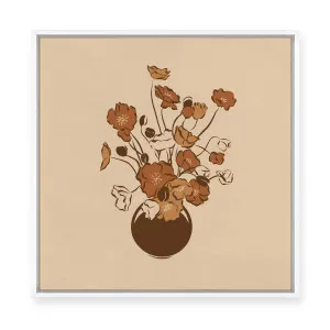 Fall Flower Still Life | Framed Canvas by Mandy Tea Design, a Painted Canvases for sale on Style Sourcebook