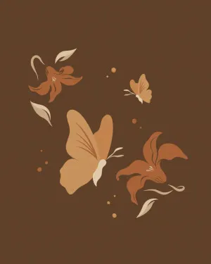 Butterflies and Flowers II by Mandy Tea Design, a Prints for sale on Style Sourcebook