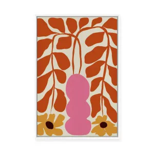 Dropping Orange Fern | Framed Canvas by Miho Art Studio, a Painted Canvases for sale on Style Sourcebook