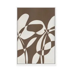 Abstract Petals in Fawn I | Framed Canvas by Shatha Al Dafai, a Painted Canvases for sale on Style Sourcebook