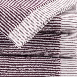 Stripe Bath Towel - Combed Cotton, Red - Canningvale by Canningvale, a Sheets for sale on Style Sourcebook