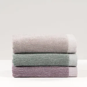 Stripe Bath Towel - Combed Cotton, Green - Canningvale by Canningvale, a Sheets for sale on Style Sourcebook