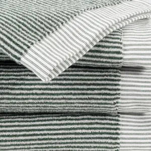 Stripe Hand Towel - Combed Cotton, Large, Green - Canningvale by Canningvale, a Sheets for sale on Style Sourcebook