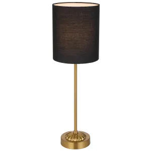 Telbix Argos Contemporary Table Lamp with Antique Gold Detailing Black by Telbix, a Table & Bedside Lamps for sale on Style Sourcebook