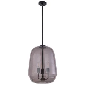 CLA Cuad Pendant with Layered Pyramid Glass Shade Smoke by Compact Lamps Australia, a Pendant Lighting for sale on Style Sourcebook