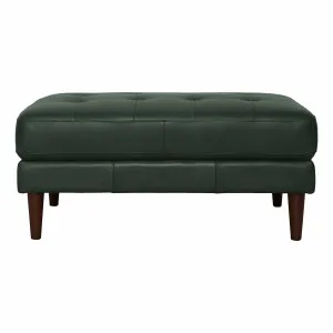 Kobe Ottoman in Alpine Leather Dark Green by OZ Design, a Ottomans for sale on Style Sourcebook