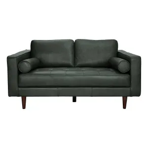 Kobe 2 Seater Sofa in Alpine Leather Dark Green by OZ Design, a Sofas for sale on Style Sourcebook