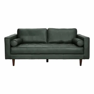Kobe 2.5 Seater Sofa in Alpine Leather Dark Green by OZ Design, a Sofas for sale on Style Sourcebook