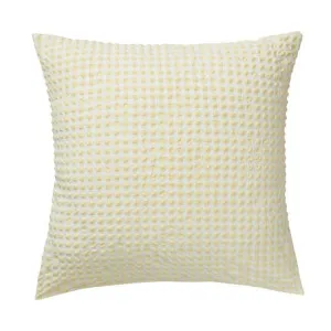 Morgan and Reid Gingham Lemon Butter European Pillowcase Pair by null, a Cushions, Decorative Pillows for sale on Style Sourcebook
