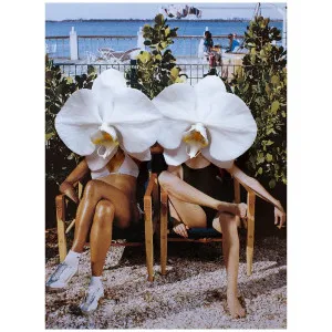 Dina Broadhurst Ladies In Waiting - Large 111 x 150 - White Frame LADIES-WAITING-WF-L by Dina Broadhurst, a Artwork & Wall Decor for sale on Style Sourcebook