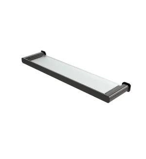 Oskar Gun Metal Metal & Glass Shelf by Otti Australia, a Bathroom Accessories for sale on Style Sourcebook