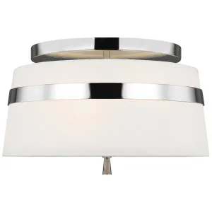 Alexa Hampton Cordtlandt Small Semi-Flush Mount by Visual Comfort Studio - Polished Nickel by Visual Comfort & Co - Studio, a Lighting for sale on Style Sourcebook