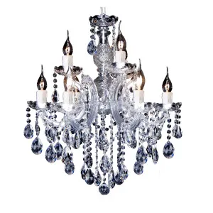 Zurich Chrome Crystal Chandelier - 9 Light by Lighting Inspirations, a Lighting for sale on Style Sourcebook