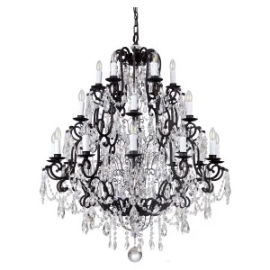 Bronze Salzburg Grand Crystal Chandelier - 24 Light Grand by Lighting Inspirations, a Lighting for sale on Style Sourcebook
