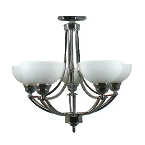 Houston Chrome Ceiling CTC Light - 5 Light Flush by Lighting Inspirations, a Lighting for sale on Style Sourcebook