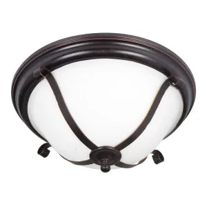 Dallas 3 Light Opal Glass CTC Ceiling Light - Bronze by Lighting Inspirations, a Lighting for sale on Style Sourcebook