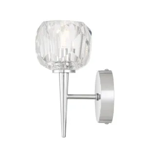 Telbix Zaha Crystal Glass Wall Light - Chrome by Telbix, a Lighting for sale on Style Sourcebook