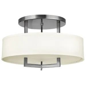 Hinkley Hampton Medium Semi-Flush Mount - Antique Nickel by Hinkley, a Lighting for sale on Style Sourcebook