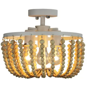 Oriel Lighting Cascara Beaded CTC Light - Natural Wood by Oriel Lighting, a Lighting for sale on Style Sourcebook