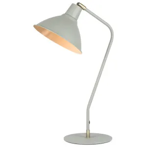 CLA Collo Adjustable Desk Lamp with Sleek Brass Highlights Sand Grey by Compact Lamps Australia, a Lamps for sale on Style Sourcebook