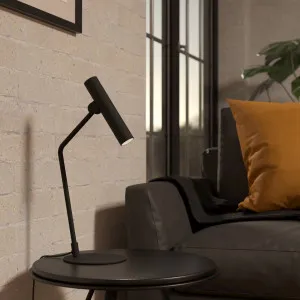 Eglo Almudaina Minimalist Steel LED Desk Lamp with Adjustable Head Black by Eglo, a Lamps for sale on Style Sourcebook
