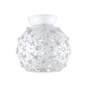 Eglo Hanifa Aluminium Flower DIY Batten Fix Shade White and Clear by Eglo, a Lighting for sale on Style Sourcebook