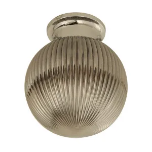 CLA Large Ribbed Sphere DIY Batten Fitting (B22) - Chrome & Smoke by Compact Lamps Australia, a Lighting for sale on Style Sourcebook