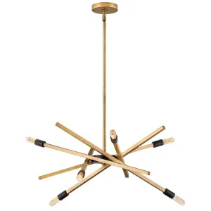 Hinkley Archer Medium Chandelier Light - Heritage Brass by Hinkley, a Lighting for sale on Style Sourcebook