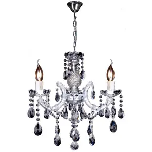 Zurich Chrome Crystal Chandelier - 3 Light by Lighting Inspirations, a Lighting for sale on Style Sourcebook