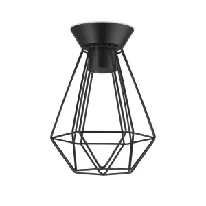Eglo Tarbes Black Cage DIY Batten Fix Shade - Small by Eglo, a Lighting for sale on Style Sourcebook