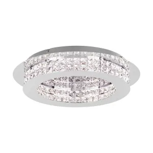 Eglo Chrome and Crystal Principe Round Close to Ceiling (CTC) Light - Small by Eglo, a Lighting for sale on Style Sourcebook